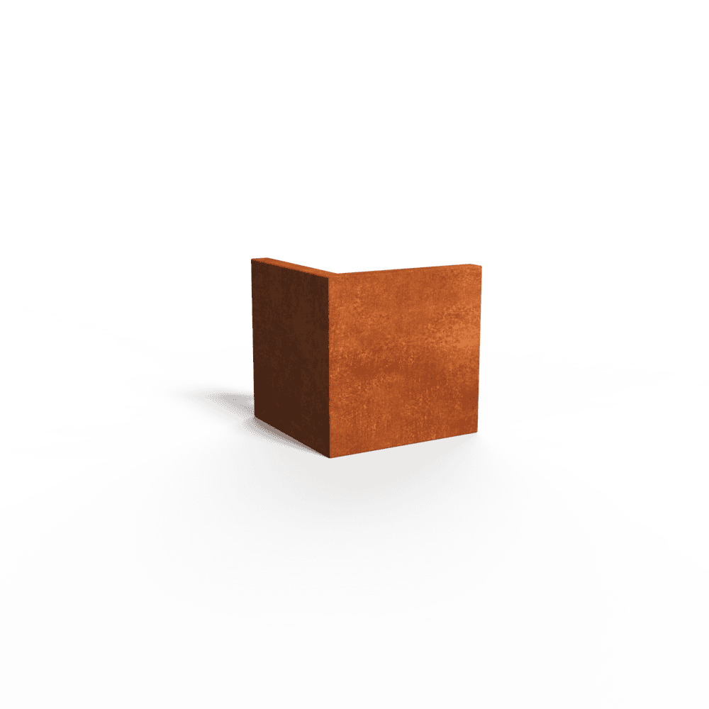 Stützmauer – Außenecke aus Cortenstahl